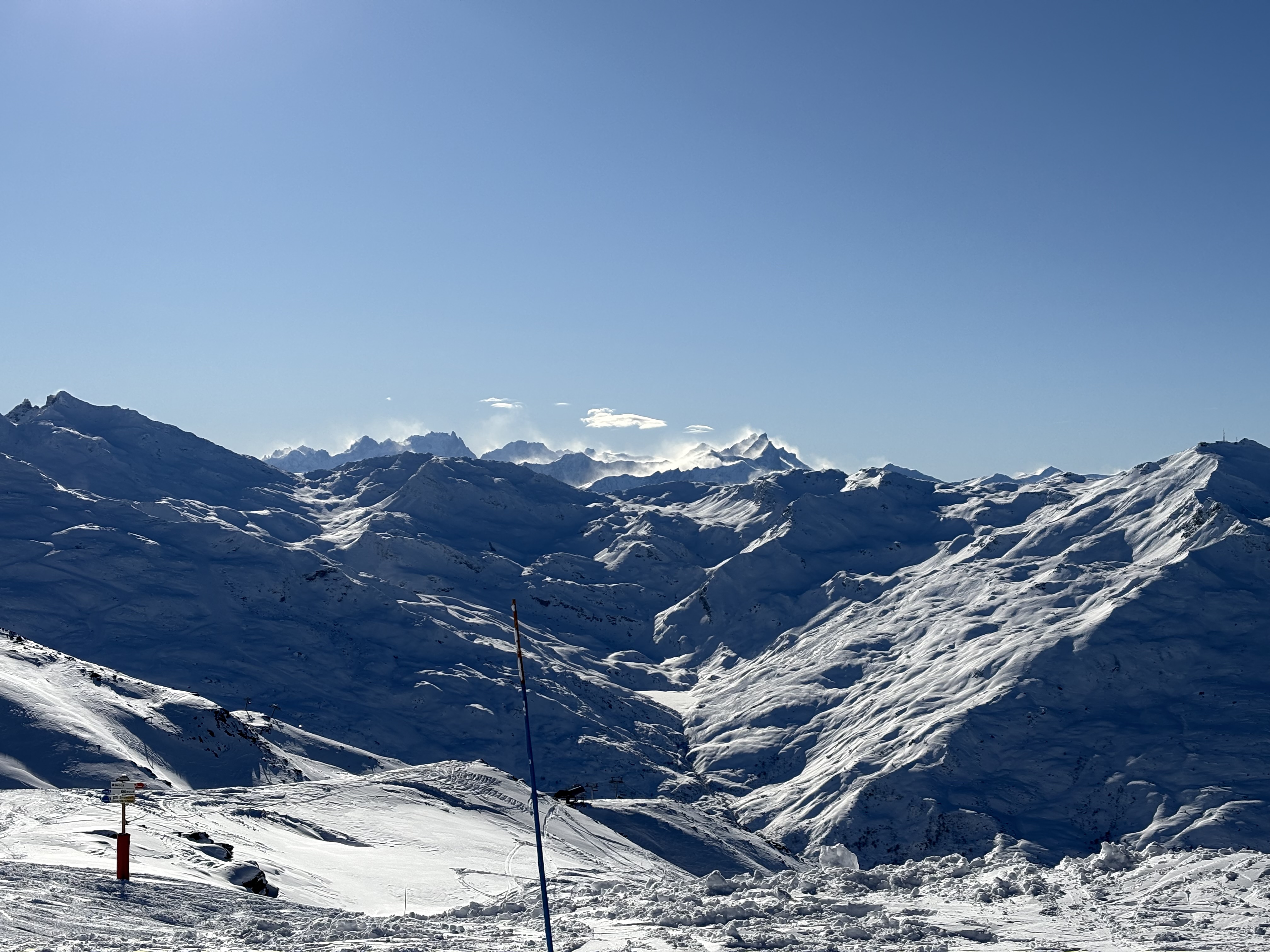 Panoramic mountain vista at ski resort - Ski instructor and mountain job opportunities